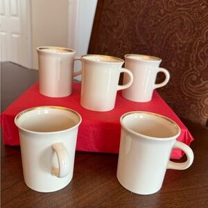 5 Vtg National Airlines First Class Porcelain Coffee Mugs by Jackson China *READ